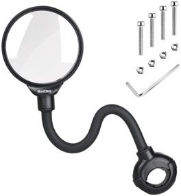 img 4 attached to 🚴 Zacro Bike Mirror - Adjustable 360° Bicycle Mirror for Handlebar End, Wide Angle Rear View Mirrors for Mountain Road Bike