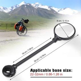 img 1 attached to 🚴 Zacro Bike Mirror - Adjustable 360° Bicycle Mirror for Handlebar End, Wide Angle Rear View Mirrors for Mountain Road Bike