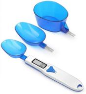 🥄 blue kitchen scale spoon 500g/0.1g - cute digital weight scale spoon for measuring tea, flour, spices, and medicine - electronic measuring cup for portioning логотип