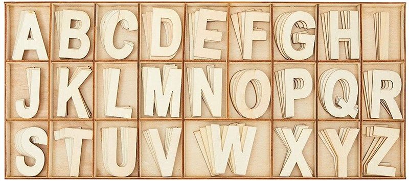 wooden letters 104 piece alphabet learning 로고