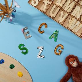 img 3 attached to 104-Piece Wooden Letter Set with Storage Tray - Ideal for Crafts, Learning Alphabet ABCs, Wall Decor - Includes 4 of Each Letter