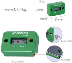 img 3 attached to NKTECH NK-HS2 Inductive Hour Meter For Gas Engine Lawn Mover Marine ATV Motorcycle Boat Snowmobile Dirt Bike Outboard Motor Generator Waterproof Hourmeter (Green)