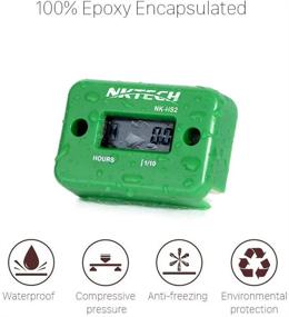 img 2 attached to NKTECH NK-HS2 Inductive Hour Meter For Gas Engine Lawn Mover Marine ATV Motorcycle Boat Snowmobile Dirt Bike Outboard Motor Generator Waterproof Hourmeter (Green)