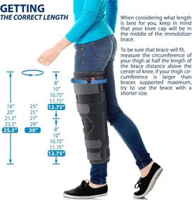 img 1 attached to 🦵 ORTONYX Tri-Panel Knee Immobilizer Full Leg Brace - Breathable and Lightweight - Maximum Support for Straight Leg - 20"/50cm Knee Splint