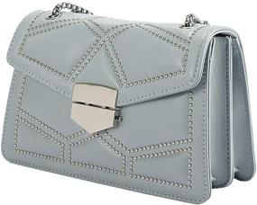 img 3 attached to Rivets Shoulder Crossbody Messenger Handbags Women's Handbags & Wallets and Shoulder Bags
