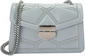 img 4 attached to Rivets Shoulder Crossbody Messenger Handbags Women's Handbags & Wallets and Shoulder Bags