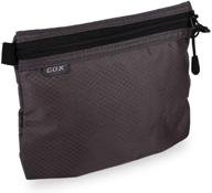 🧳 compact and versatile gox carry on zipper pouch toiletry bag - perfect for travel and organization (grey - small size) logo