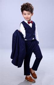 img 3 attached to Casual Dresswear Classic Bussiness Wedding Boys' Clothing