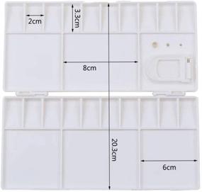 img 1 attached to GARASANI Folding Paint Trays Box: Convenient Watercolor Plastic Palette with 25 Wells and Thumbhole Holders