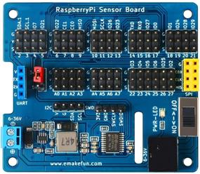 img 4 attached to Keywish Expansion Board: Raspberry Pi 2B/3B/3B+/4/Zero совместимая датчиковая плата, поддержка 5V 3A, чтение 8-канального АЦП с встроенным микроконтроллером