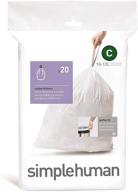 🗑️ custom fit trash can liner c, 10-12 liters / 2.6-3.2 gallons, 20-count by simplehuman logo