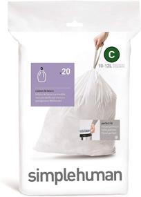 img 4 attached to 🗑️ Custom Fit Trash Can Liner C, 10-12 Liters / 2.6-3.2 Gallons, 20-Count by simplehuman