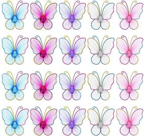 img 4 attached to 🦋 FENICAL 50pcs Mixed Color 3D Butterfly Wire Mesh Butterfly Wedding Home Decoration
