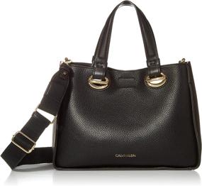 img 4 attached to Stylish and Functional: Calvin Klein Lucia Novelty Shopper Top-Handle Handbags & Wallets for Women