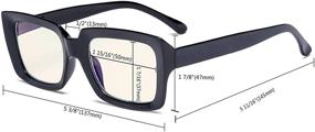 img 1 attached to 👓 Elevate Your Eye Comfort with Eyekepper Computer Glasses: Women's Blue Light Filter Eyewears for UV420 Protection - Oversized Square Eyeglasses in Black/Tortoise