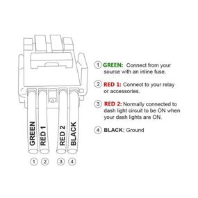 img 1 attached to 🔘 MNJ Motor Toyota LED Light Bar Switch Kit - Replacement White Symbol Push Switch with Connector Wire (Surface Size 1.54 x 0.83 inches)