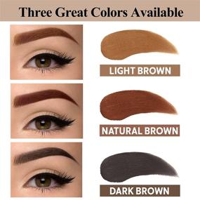 img 3 attached to 👁️ Effortless Eyebrow Perfection: Brow Stamp Stencil Kit for Defined and Waterproof Brows (Light Brown)