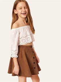 img 1 attached to SOLY HUX Corduroy Girls' Clothing with 👗 Stylish Button and Elastic Features: Find the Perfect Fit!