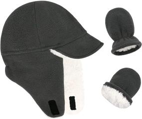 img 4 attached to ❄️ Winter Accessories Set for Boys - Toddler Gloves, Beanies, and Mittens