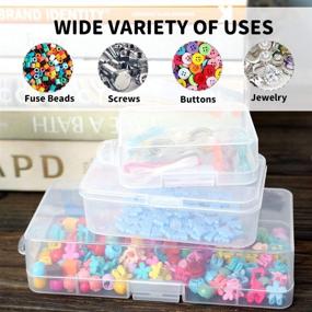 img 1 attached to 📦 Clear Plastic Organizer Container Storage Box for Washi Tape, Jewelry, Beads Art Crafts and DIY, Fishing Tackles, Screws - 6 Pack