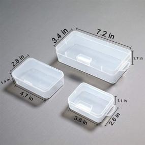 img 3 attached to 📦 Clear Plastic Organizer Container Storage Box for Washi Tape, Jewelry, Beads Art Crafts and DIY, Fishing Tackles, Screws - 6 Pack