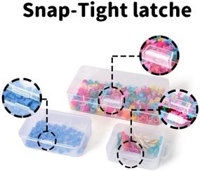 img 2 attached to 📦 Clear Plastic Organizer Container Storage Box for Washi Tape, Jewelry, Beads Art Crafts and DIY, Fishing Tackles, Screws - 6 Pack