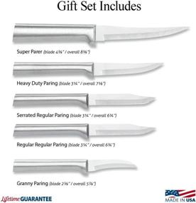 img 3 attached to 🔪 USA-Made Rada Cutlery Paring Knife Set – 6 Knives with Stainless Steel Blades & Aluminum Handles