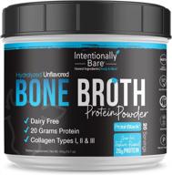 🌿 grass-fed pure bone broth protein powder - 20g protein, keto & paleo support - collagen types 1, 2 & 3 - dairy free, non-gmo, unflavored - 20 servings logo