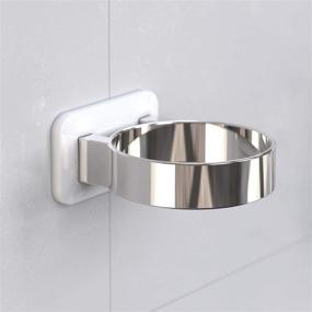 img 1 attached to 💇 Silvery Extra Large Rim Hair Dryer Holder - Wall Mount for Bathroom & Hair Care Tools