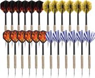 🎯 sanlykate steel tip darts: national flag flights, stainless steel needle tip with bonus pvc dart rods (4 styles) логотип