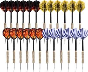 img 4 attached to 🎯 Sanlykate Steel Tip Darts: National Flag Flights, Stainless Steel Needle Tip with Bonus PVC Dart Rods (4 Styles)