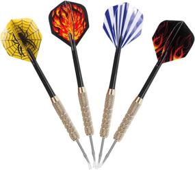 img 2 attached to 🎯 Sanlykate Steel Tip Darts: National Flag Flights, Stainless Steel Needle Tip with Bonus PVC Dart Rods (4 Styles)