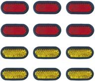 🚦 1 pack of custom accessories 43336 adhesive reflectors in amber/red color logo