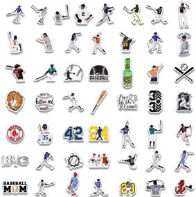 img 3 attached to 🏀 Baseball Stickers - 50 Pcs Waterproof Vinyl Decals for Helmets, Snowboards, Water Bottles, Laptops, and More