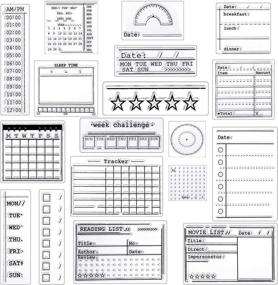 img 4 attached to 🎨 Versatile 18-Piece Clear Silicone Stamps Set for Bullet Journals, Planners, and Crafts - Decorate, Organize, and Create in Style!