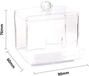 img 3 attached to 💄 Galapara Clear Acrylic Q-Tip Cottonswab Storage Dispenser with Lid - Organize and Beautify Your Cosmetics with this Transparent Makeup Case!