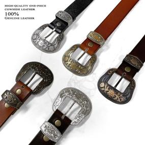 img 3 attached to 👔 BS040 S5521: Elevate Your Style with Engraved Western Fashion Leather Men's Accessories