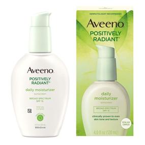 img 4 attached to 🌞 Aveeno Positively Radiant Daily Face Moisturizer SPF 15 with Soy Extract - 4 fl. oz