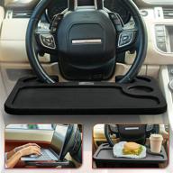 laptop and food steering wheel tray - car tray for eating, adults' car food trays, laptop car desk, travel tray table for driver logo