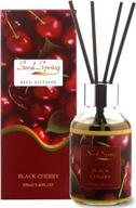 100ml/3.38oz black cherry reed diffuser - seed spring scented oil diffuser with 6 rattan sticks for home & office fragrance gift logo