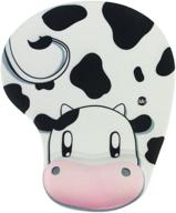 onwon cartoon wrist rest mouse pad - ergonomic gel wrist support with memory foam for personalized computer decoration (cow style) logo