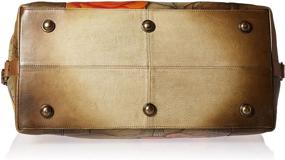 img 1 attached to 👜 Анна от Anuschka: Изысканная кожаная дамская сумка для путешествий с росписью вручную