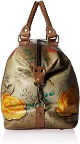 img 2 attached to 👜 Anna by Anuschka: Exquisite Hand-Painted Leather Travel Tote for Women