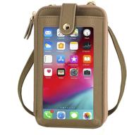 👜 womens crossbody bag with touch screen: lightweight small cellphone shoulder purse, card wallet, and handbag logo