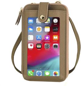 img 4 attached to 👜 Womens Crossbody Bag with Touch Screen: Lightweight Small Cellphone Shoulder Purse, Card Wallet, and Handbag