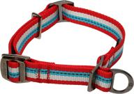 🐾 kurgo active dog collar, adjustable limited slip martingale style collar with reflective trim in chili red logo