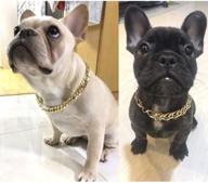 🐶 stylish dog necklace collar: trendy gold chain collar for fashion-forward pitbulls, puppies, cats, and dogs logo