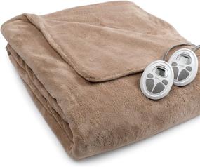 img 3 attached to 🍄 Microplush Mushroom Sunbeam Royal Retreat Twin Heated Blanket