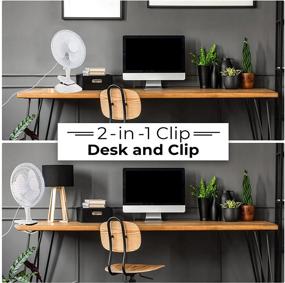 img 3 attached to 🌬️ Ram-Pro Personal Clip on Fan: Portable Mini Desk Fan with Two Quiet Speeds - Ideal for Home, Baby Strollers, and Office Table Tops