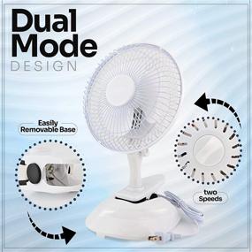 img 1 attached to 🌬️ Ram-Pro Personal Clip on Fan: Portable Mini Desk Fan with Two Quiet Speeds - Ideal for Home, Baby Strollers, and Office Table Tops